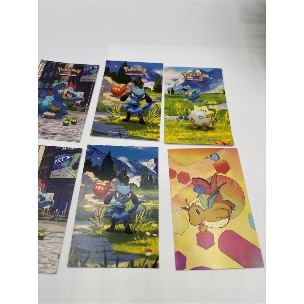 Pokémon Art Card Feraligatr #0160/Darumaka #0554/Dragonite #0149 &Stickers Preow - Picture 3 of 5